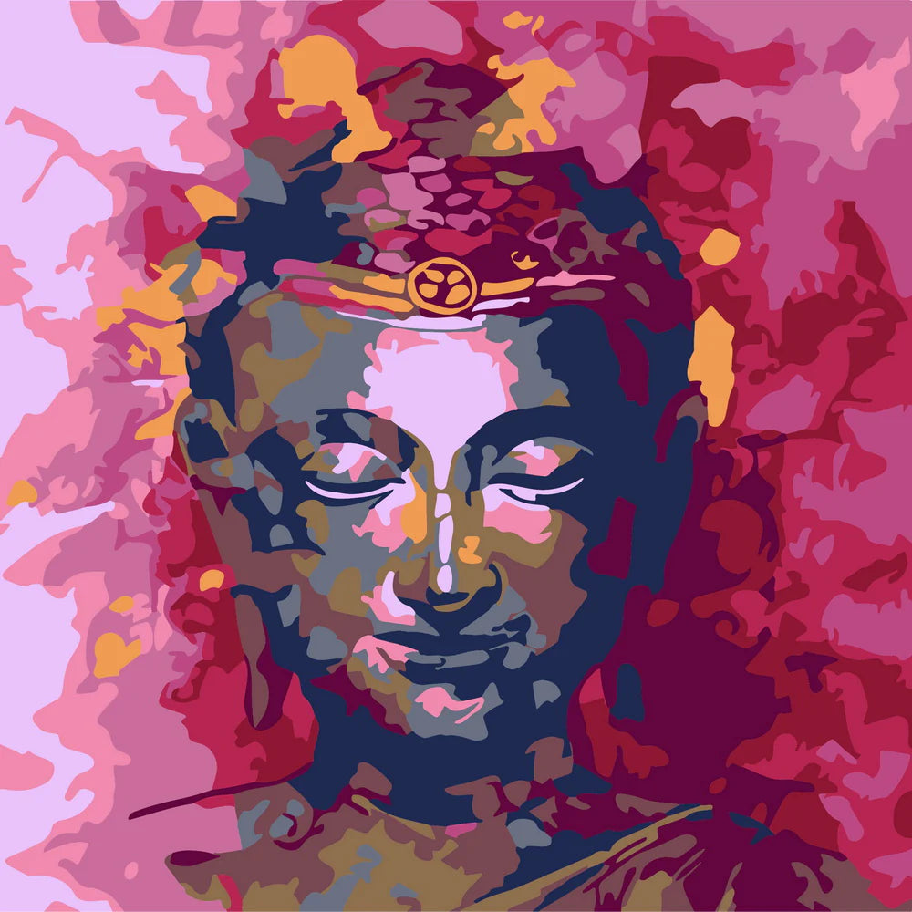 Peinture par numéro 20x20 - Buddha rose