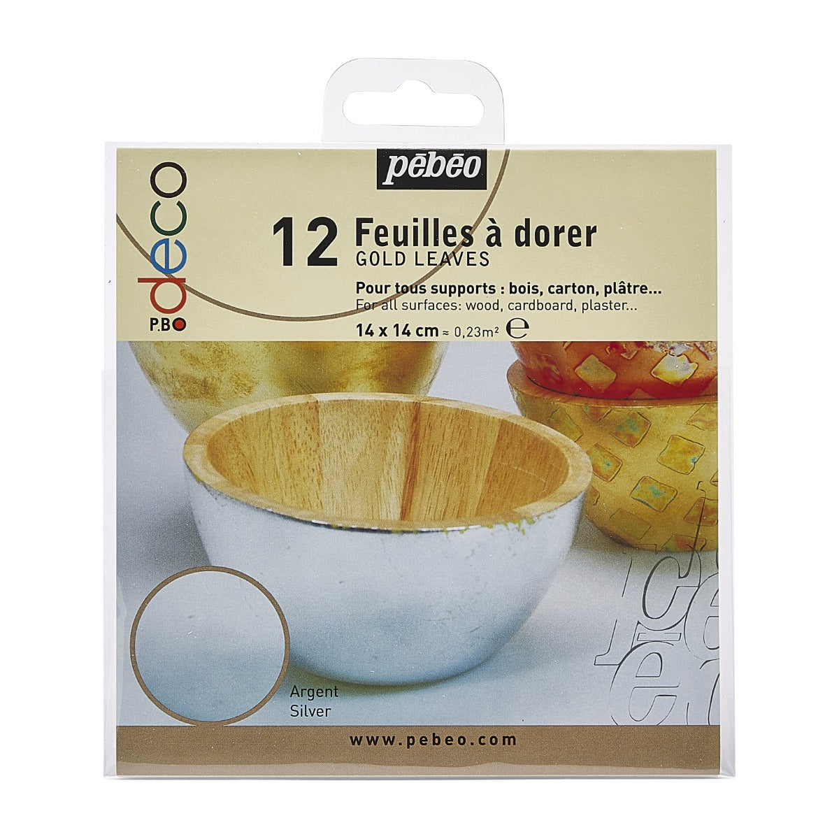 Feuilles à dorer Pebeo - finition Argent
