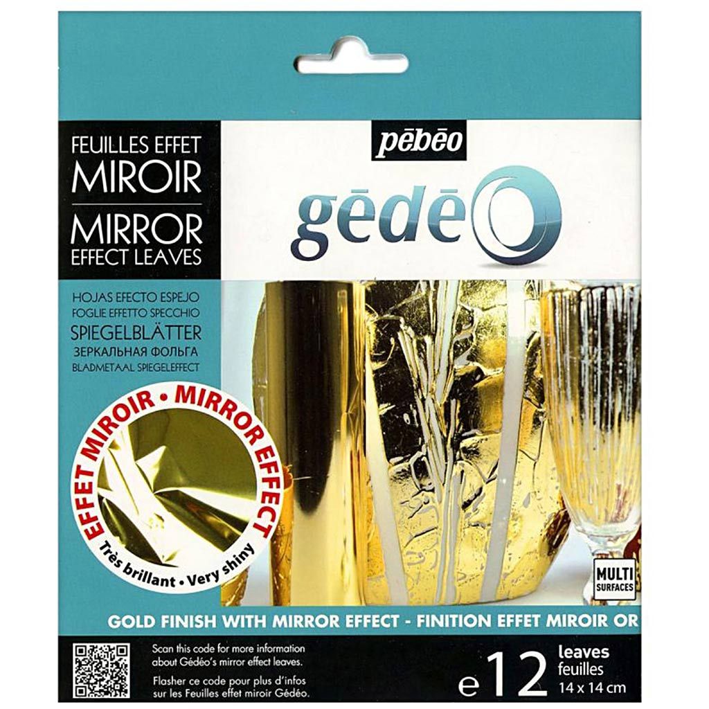 Feuilles effet miroir Pebeo - finition Or