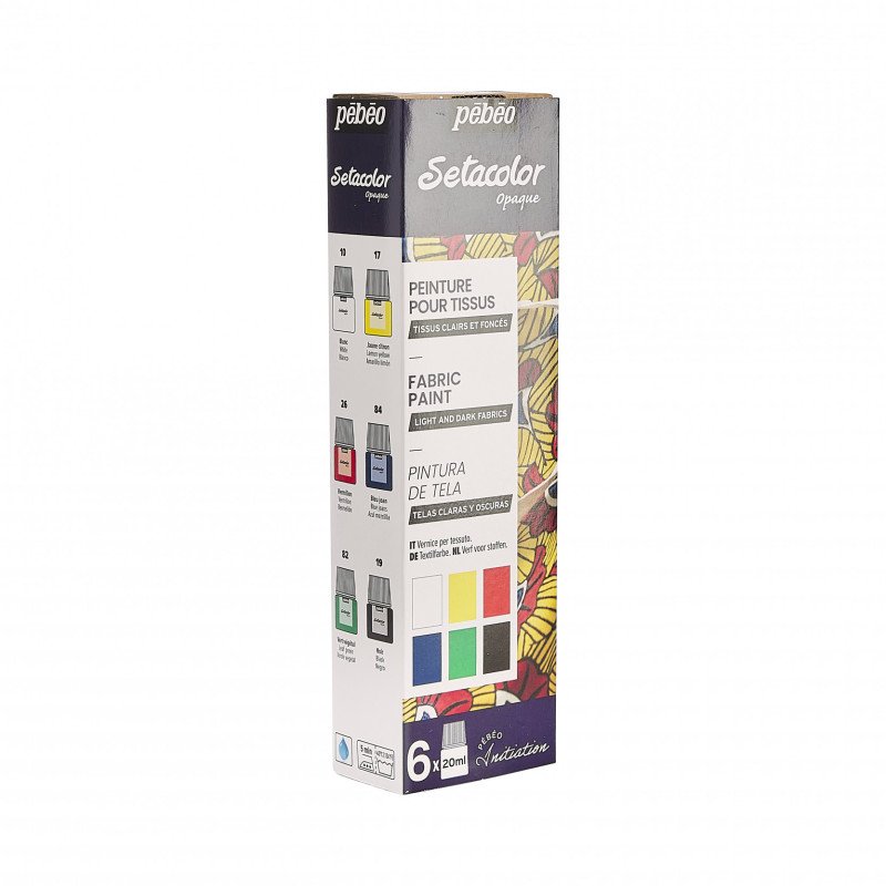 Set initiation - Peinture opaque pour tous tissus - 6x20ml