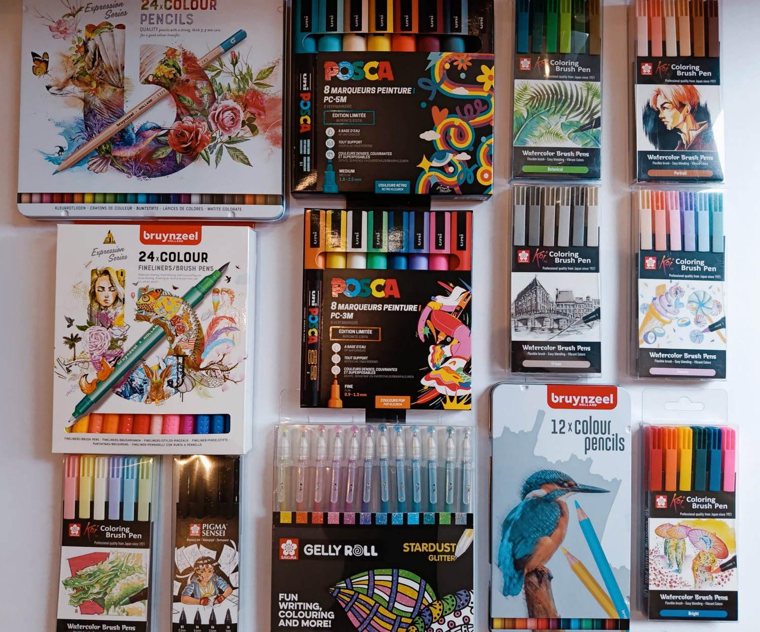 Feutres, stylos et crayons de couleur