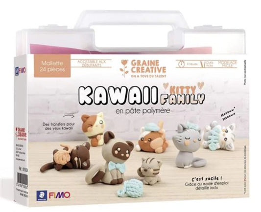 Mallette Kawaï pâte FIMO - Kitty