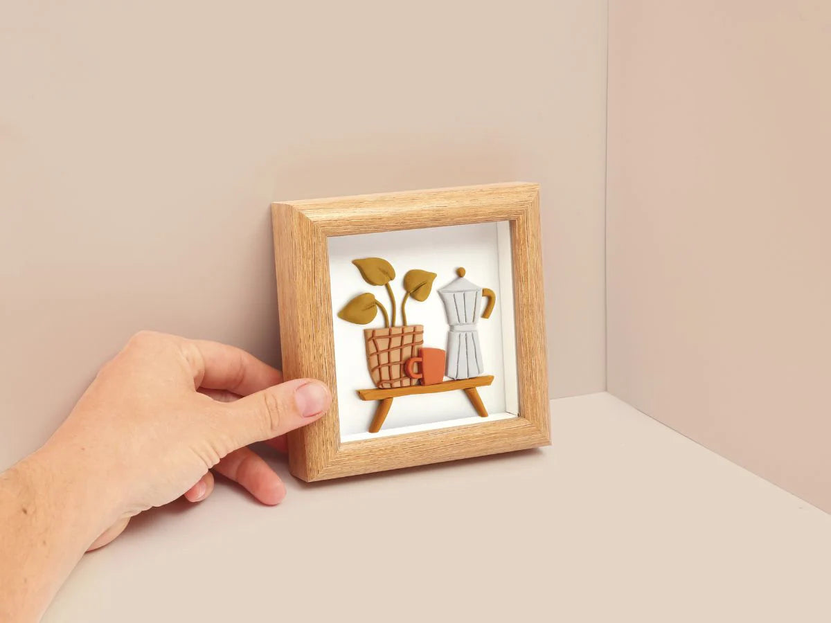 Kit cadre miniature FIMO - Cafetière