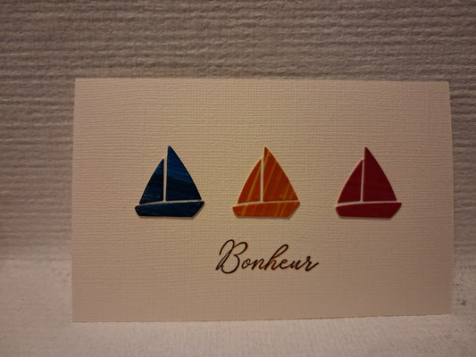 Carte Bateaux "Bonheur"