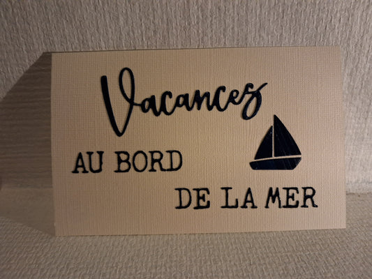 Carte "Vacances au bord de la mer"