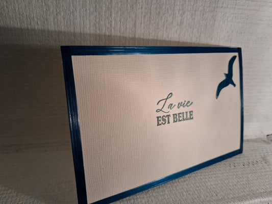 Carte oiseau "La vie est belle"