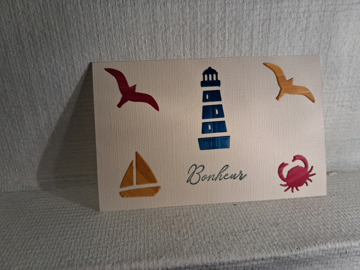 Carte bord de mer "Bonheur"