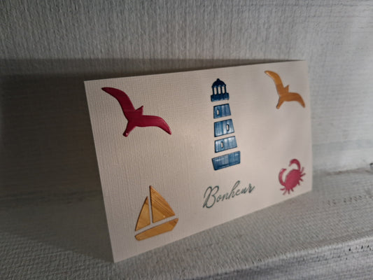 Carte bord de mer "Bonheur"