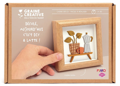 Kit cadre miniature FIMO - Cafetière