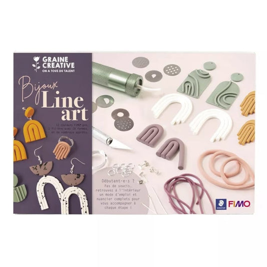 Kit de fabrication de bijoux line art - FIMO