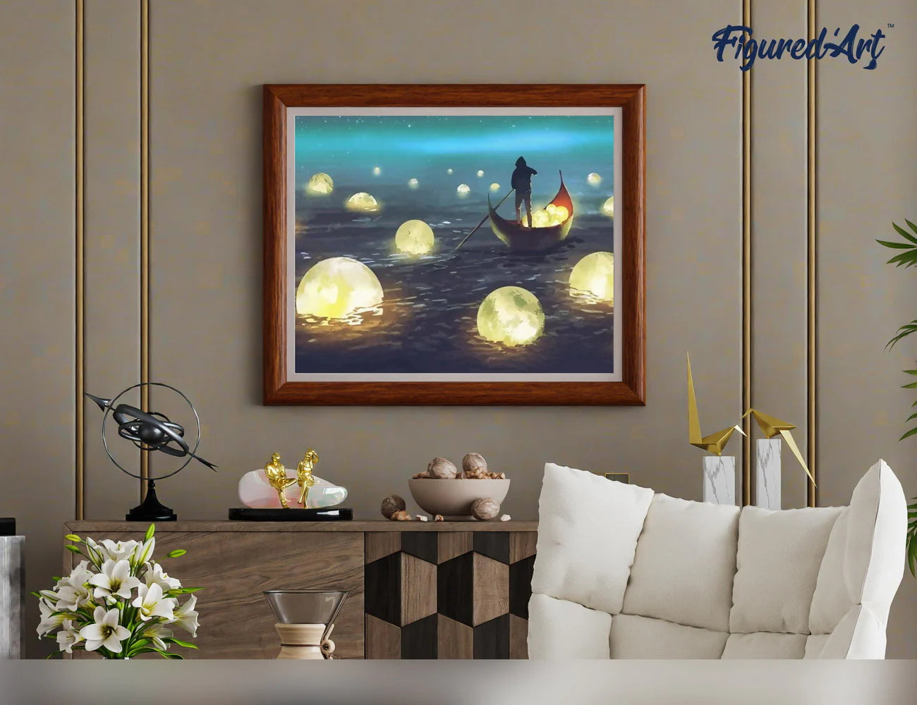 Peinture par numéro 40x50cm - Lumières sur le lac
