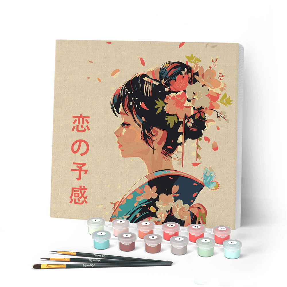 Peinture par numéro 20x20 - Amour à la japonaise
