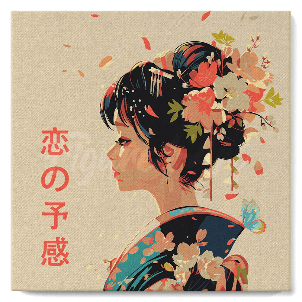 Peinture par numéro 20x20 - Amour à la japonaise