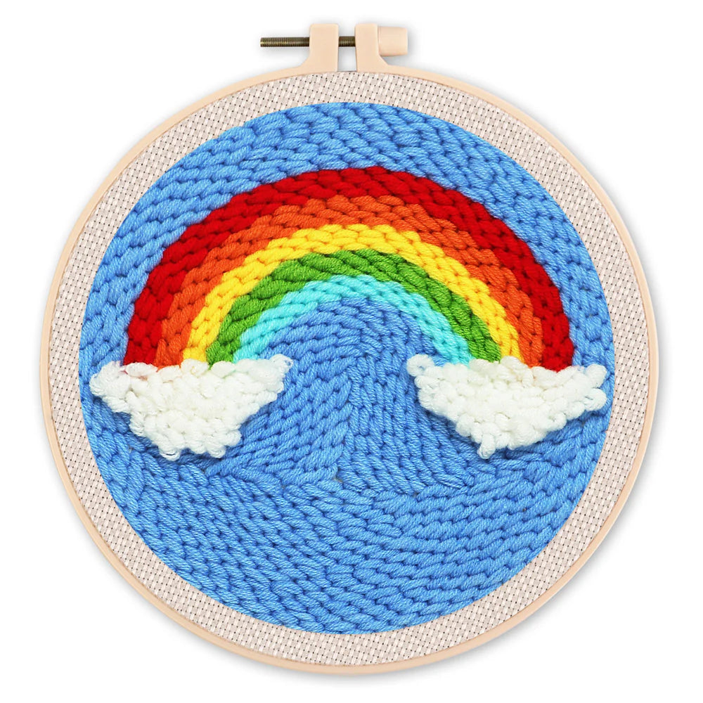 Kit de punch needle - Arc-en-ciel et nuage