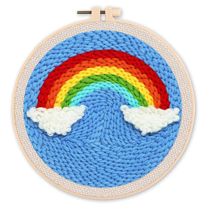 Kit de punch needle - Arc-en-ciel et nuage