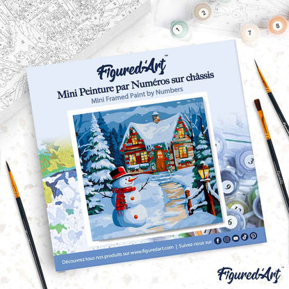 Peinture par numéro 20x20 - Bonhomme de neige