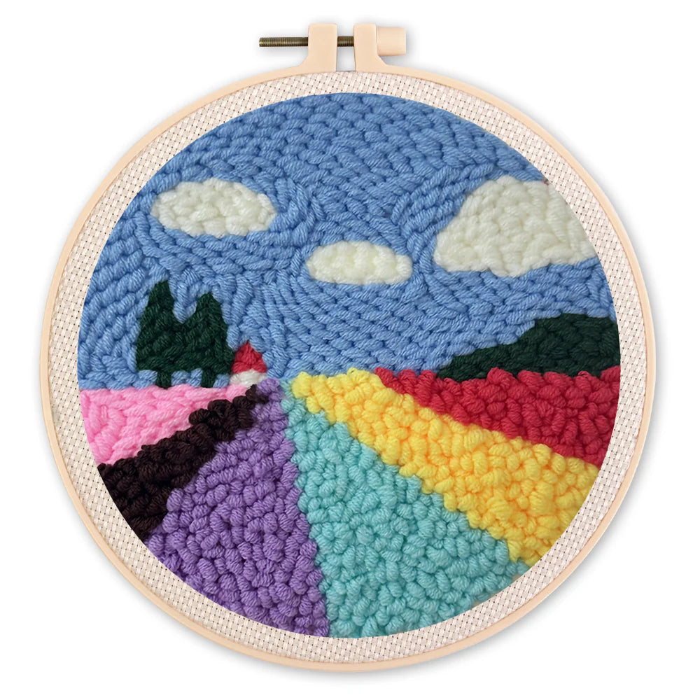 Kit de punch needle - Champ de lavande