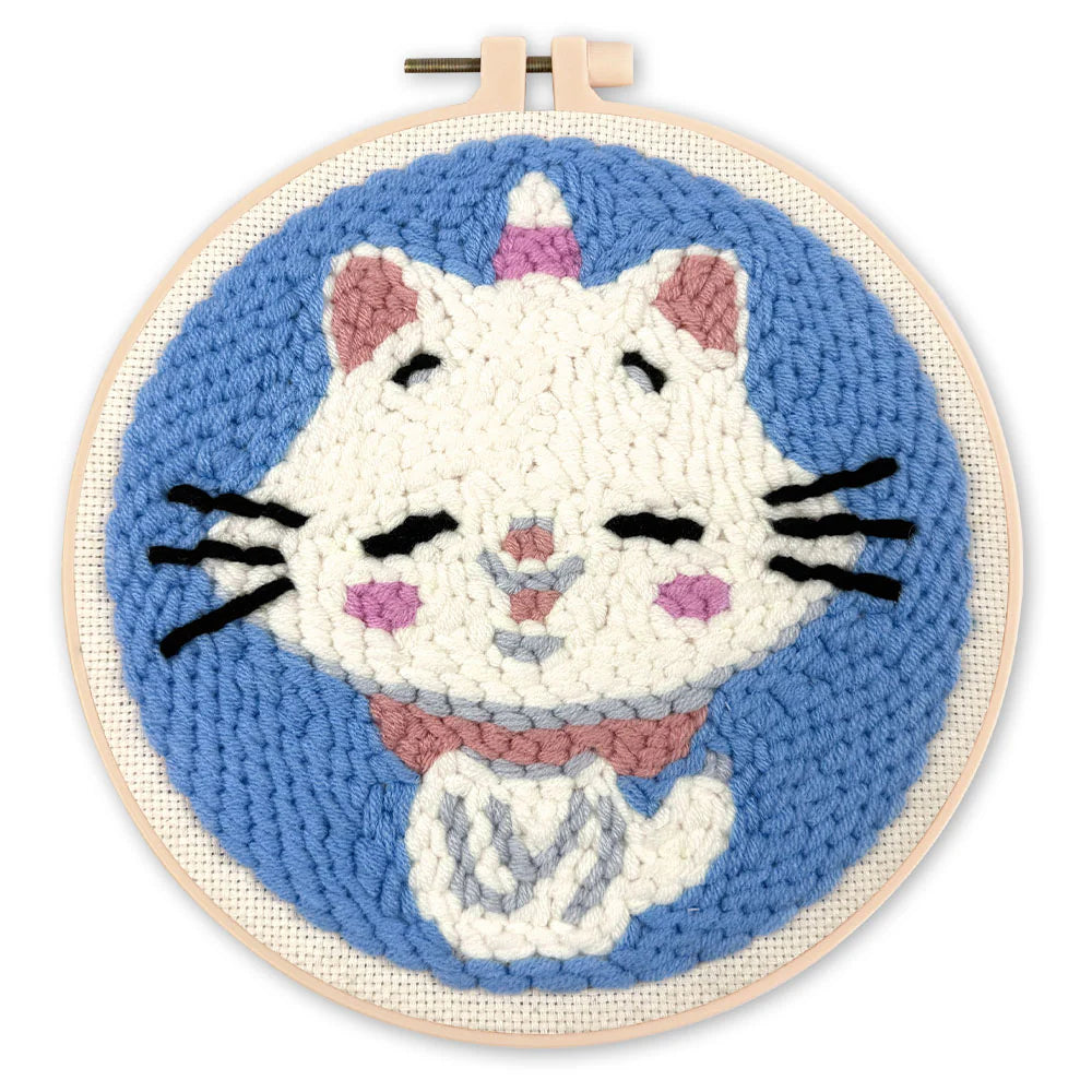 Kit de punch needle - Chat licorne