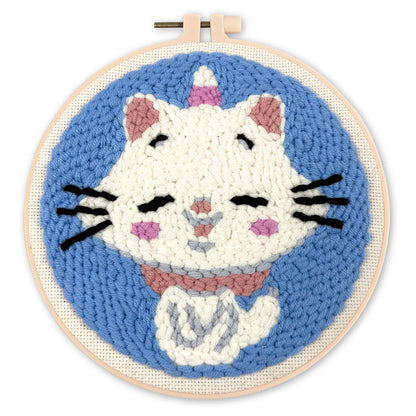 Kit de punch needle - Chat licorne