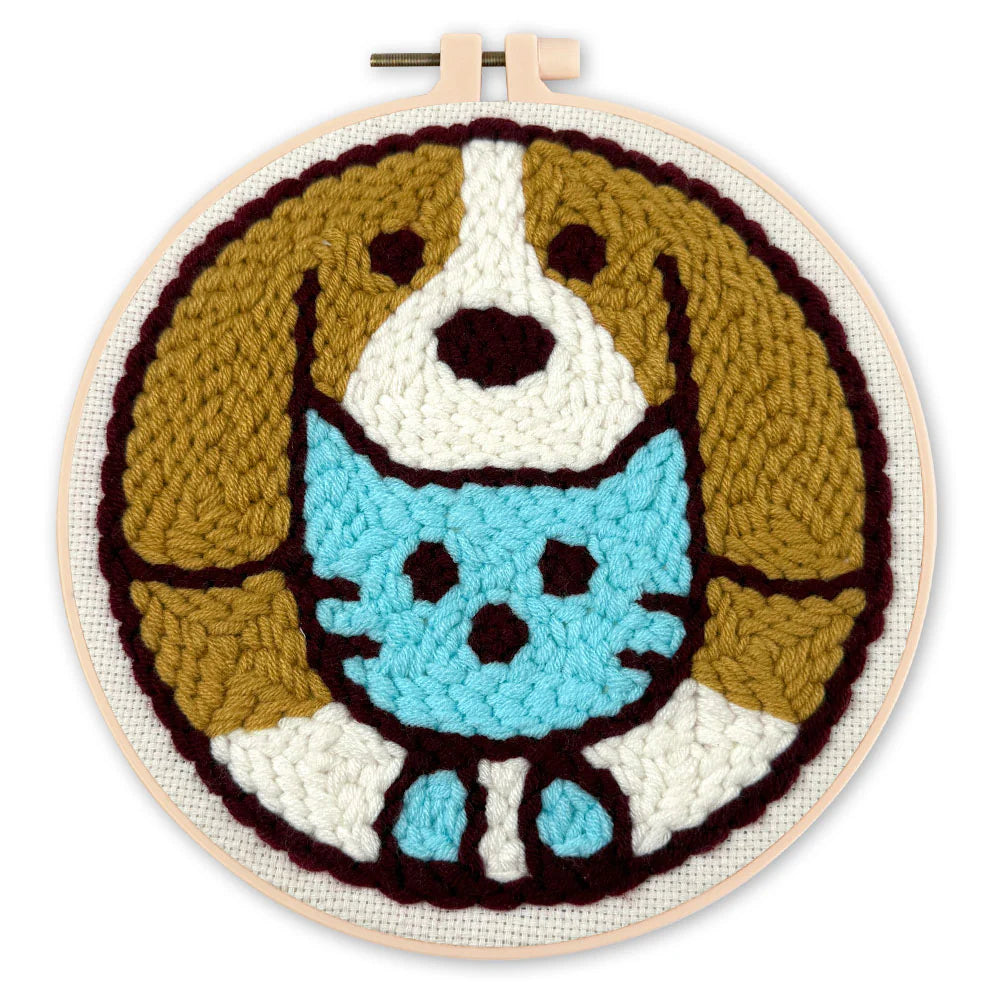 Kit de punch needle - Chien et chat