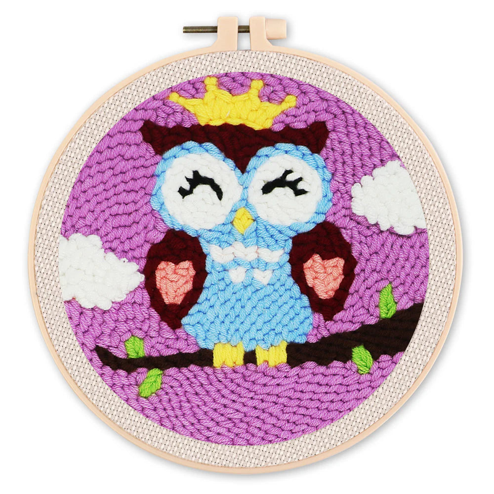 Kit de punch needle - Chouette endormie