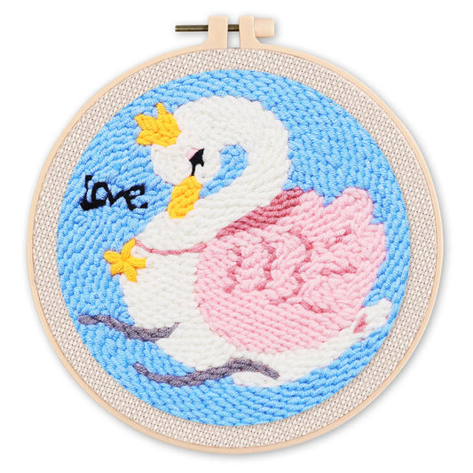 Kit de punch needle - Cygne love