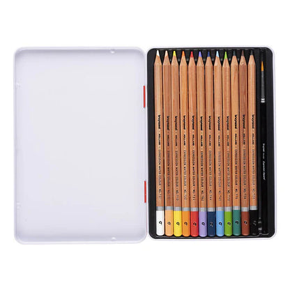 12 crayons de couleurs aquarelle - Boîte métal