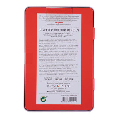 12 crayons de couleurs aquarelle - Boîte métal