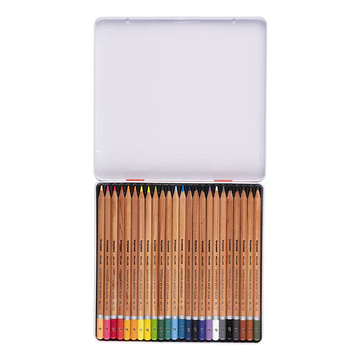 24 crayons de couleurs aquarelle - Boîte métal