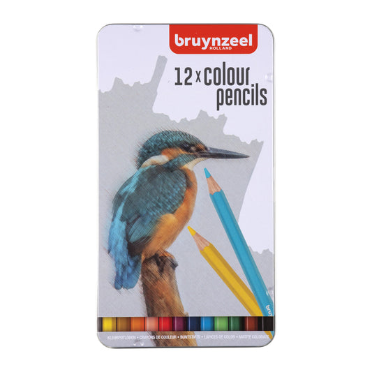 12 crayons de couleurs - Boîte métal
