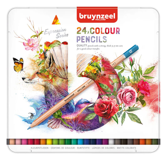 24 crayons de couleurs - Boîte métal