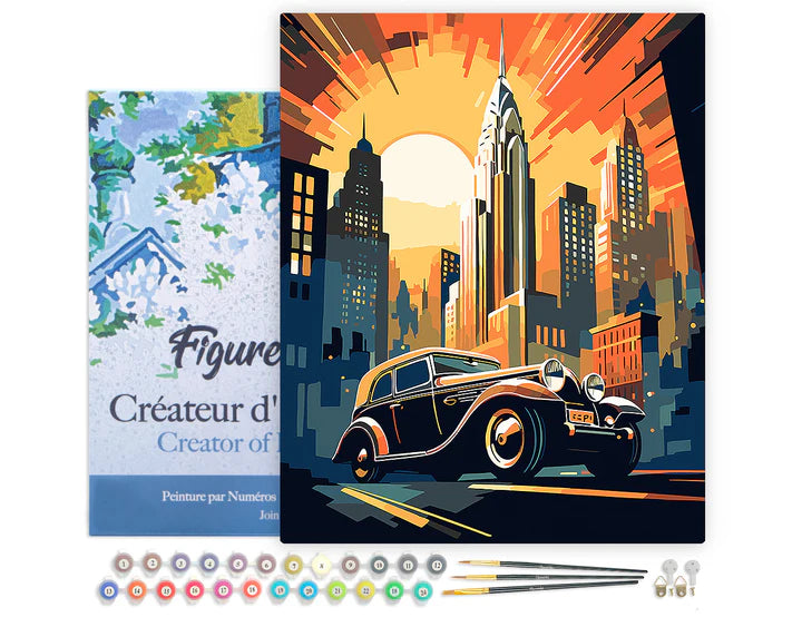 Peinture par numéro 40x50cm - Voiture art déco à New York