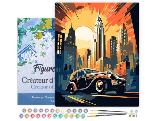 Peinture par numéro 40x50cm - Voiture art déco à New York