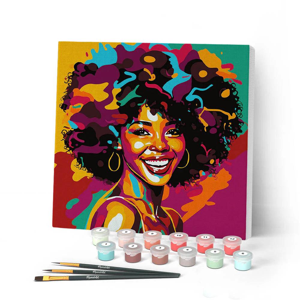 Peinture par numéro 20x20 - Femme Pop Art