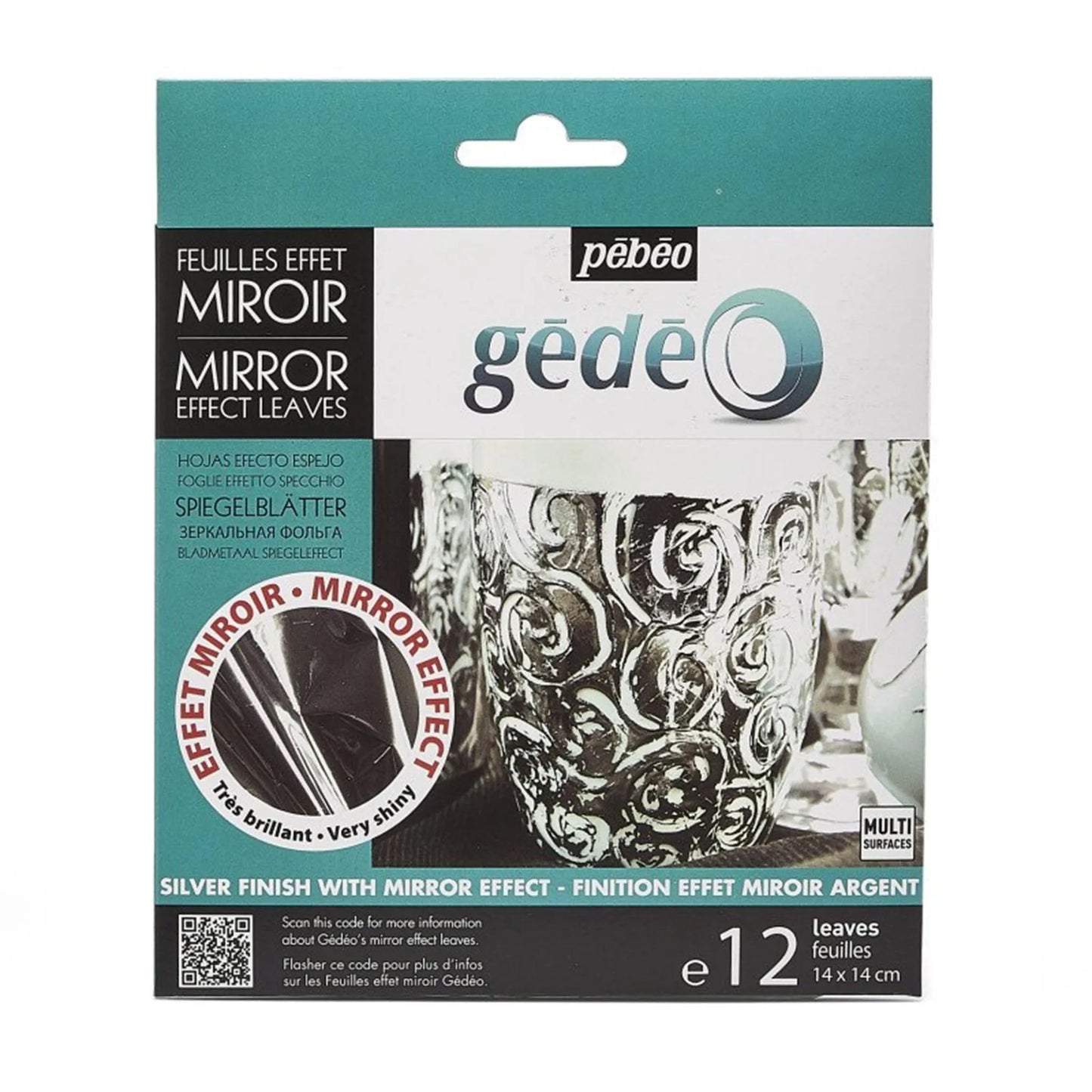 Feuilles effet miroir Pebeo - finition Argent