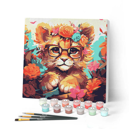 Peinture par numéro 20x20 - Lion mignon