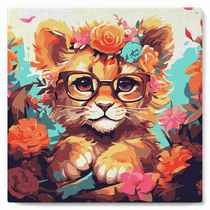 Peinture par numéro 20x20 - Lion mignon