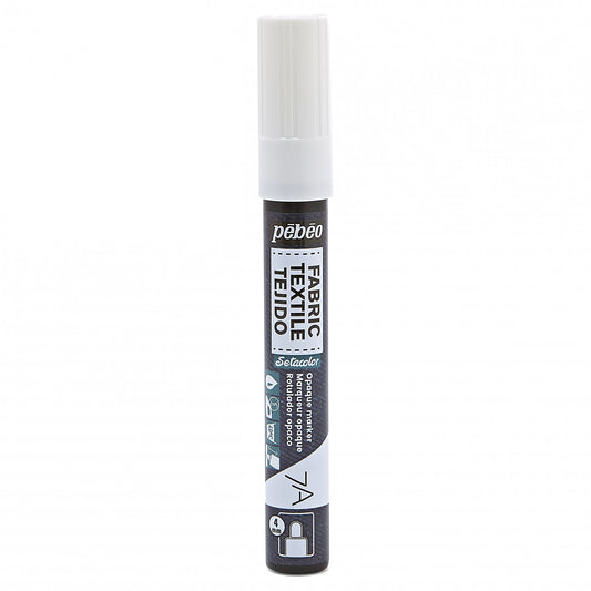 Marqueur peinture textile 4mm - Blanc
