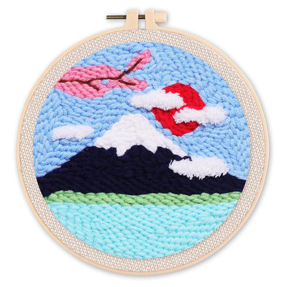 Kit de punch needle - Mont Fuji et cerisier