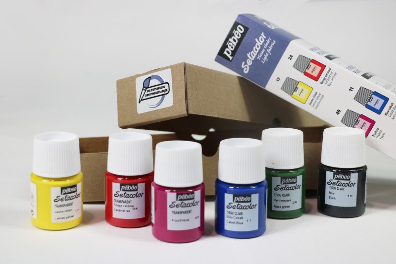 Set initiation - Peinture pour tissus clairs - 6x20ml