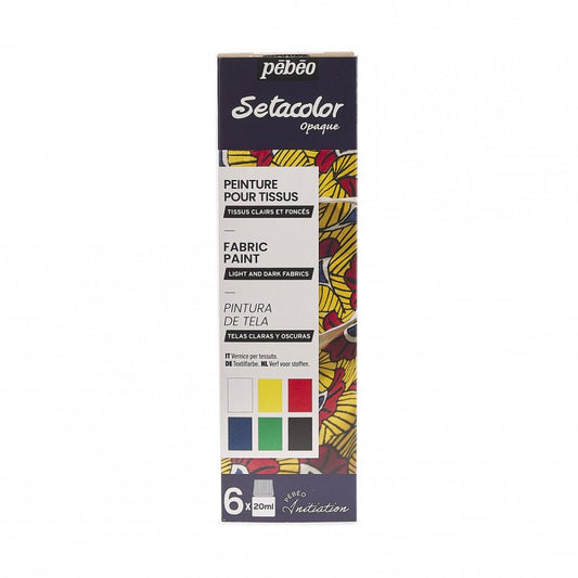 Set initiation - Peinture opaque pour tous tissus - 6x20ml