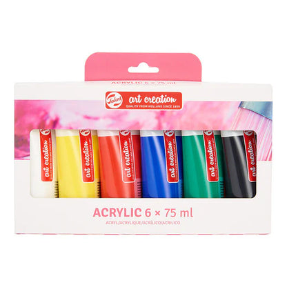 Peinture acrylique Royal Talens - Set de 6 x 75ml - Primaires