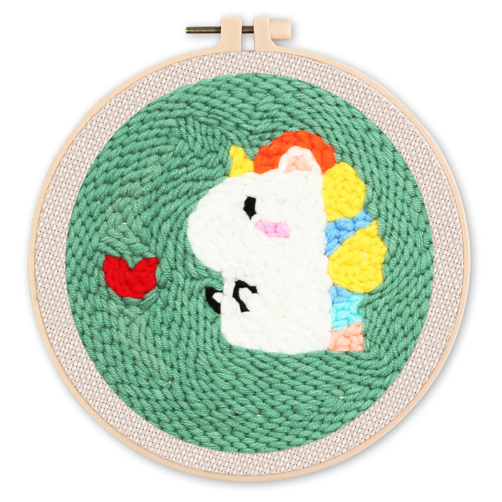 Kit de punch needle - Petit dragon et coeur