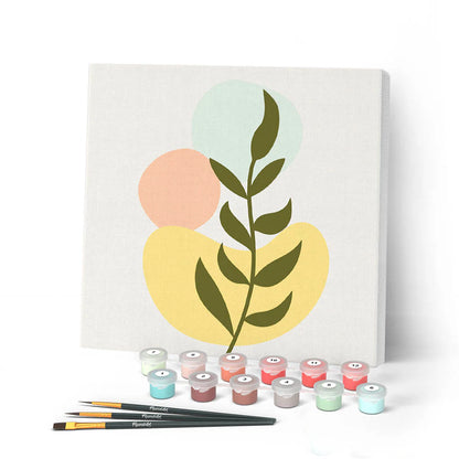 Peinture par numéro 20x20 - Plante minimaliste