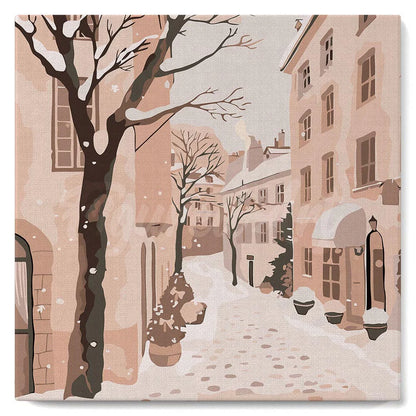 Peinture par numéro 20x20 - Ville paisible enneigée