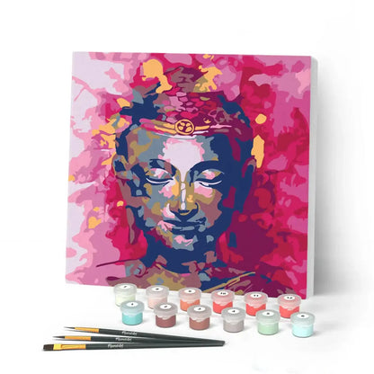 Peinture par numéro 20x20 - Buddha rose