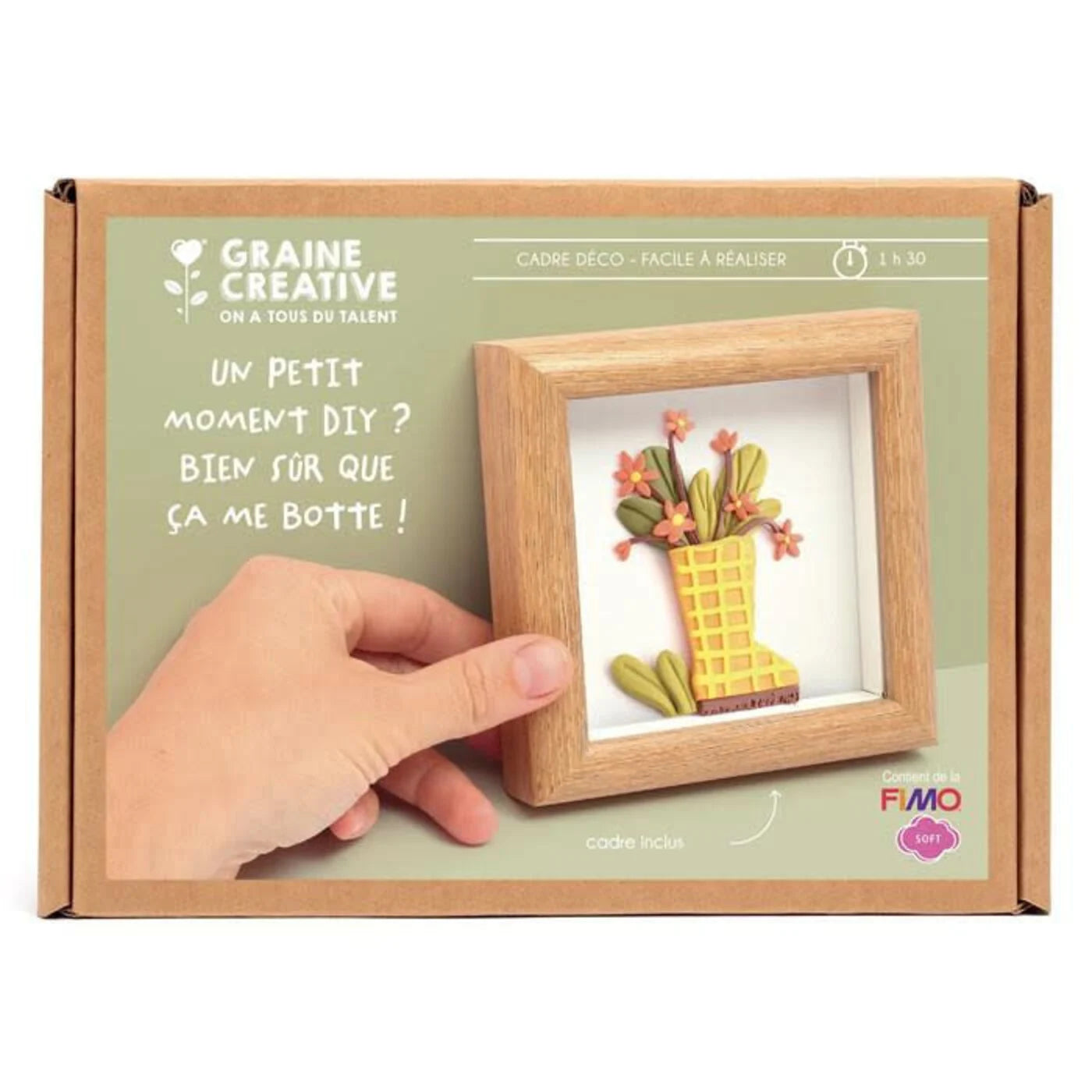 Kit cadre miniature FIMO - Pot de fleurs