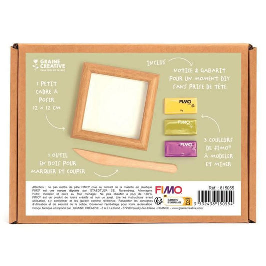 Kit cadre miniature FIMO - Pot de fleurs
